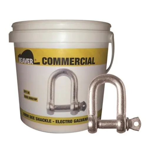 Picture of Beaver, Electro Galvanised Commercial Dee Shackles - Electro Galvanised Size 13mm